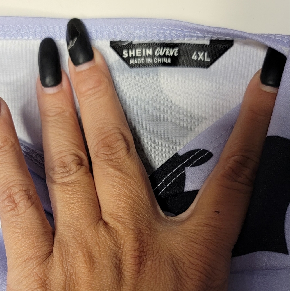 Shein Curve Bat and Star Print Crop Top - Picture 4 of 4